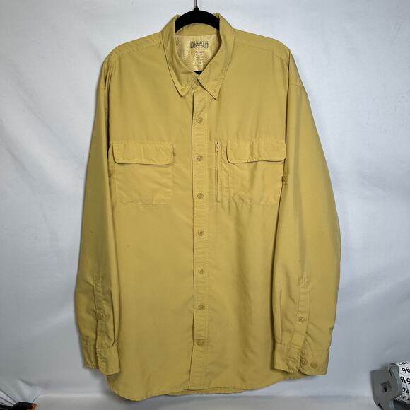 Duluth Trading Company Mens Long Sleeve Yellow Vented Fishing Shirt Size XL Tall - Picture 1 of 9